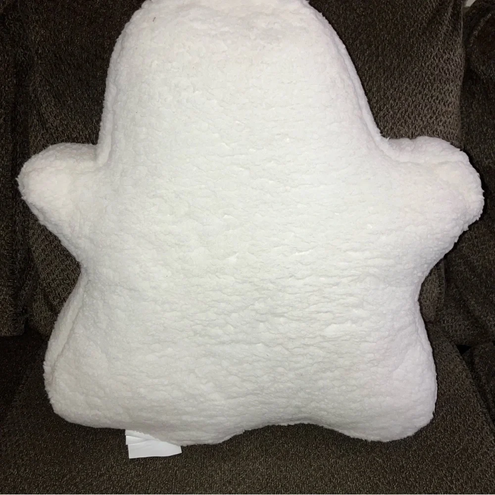 NWT Halloween Spooky White Ghost “BOO!” Plush Throw Pillow